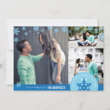 5 x 7 3 Photo Snowflake-fotokaart