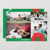 5 x 7 4 Photo Snowflake Feestdagenkaart (Voorkant / Achterkant)