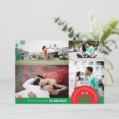 5 x 7 4 Photo Snowflake Feestdagenkaart (Staand voorkant)