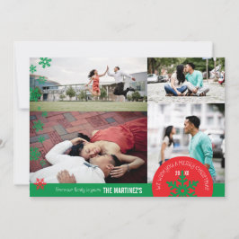 5 x 7 4 Photo Snowflake Feestdagenkaart