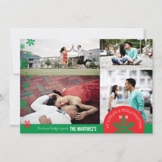 5 x 7 4 Photo Snowflake Feestdagenkaart