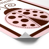 5 x 7 Aangepast roze, beddengoed voor Baby Poster (Hoek)