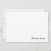 5 x 7 Aankondiging Afstuderen roze Damask-foto (Achterkant)