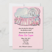 5 x 7 aankondiging FOTO Pink & Blue Basanet Birth (Voorkant)