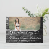 5 x 7 aankondiging van Black Brick Building Wall S (Staand voorkant)