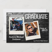 5 x 7 aankondiging van Black Brick Building Wall S (Voorkant)