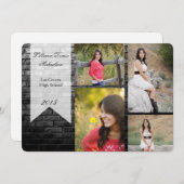 5 x 7 aankondiging van Black Brick Building Wall S (Voorkant / Achterkant)