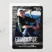 5 x 7 aankondiging van Black Brick Building Wall S (Voorkant / Achterkant)