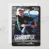 5 x 7 aankondiging van Black Brick Building Wall S (Voorkant)