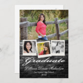 5 x 7 aankondiging van Black Brick Building Wall S (Voorkant / Achterkant)