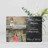 5 x 7 aankondiging van Black Brick Building Wall S (Staand voorkant)