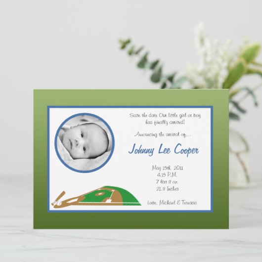 5 x 7 Aankondiging van de Bal van de Basis van de (Staand voorkant)