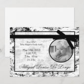 5 x 7 aankondiging van geboorte foto van Black Toi (Voorkant / Achterkant)