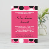 5 x 7 Aankondiging van het Afstuderen van de Roze  (Staand voorkant)