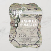 5 x 7 Army Air Force OCP Camo Weddenschap Uitnodig Kaart (Voorkant / Achterkant)