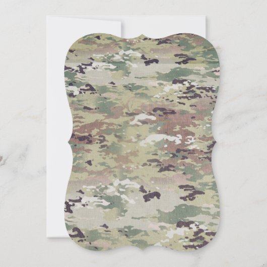 5 x 7 Army Air Force OCP Camo Weddenschap Uitnodig Kaart (Achterkant)