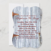 5 x 7 Baby shower Uitnodiging Wit was Wood Barn do (Voorkant)