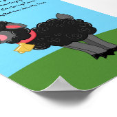 5 x 7 Bah Bah Black Sheep Rhyme Kinder Room Wall A Poster (Hoek)