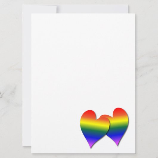 5 x 7 basispapier voor homoverbindingen regenboogs kaart (Achterkant)