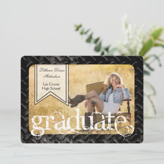 5 x 7 bekendmaking van de hoge prijs van metaal ui aankondiging (Staand voorkant)