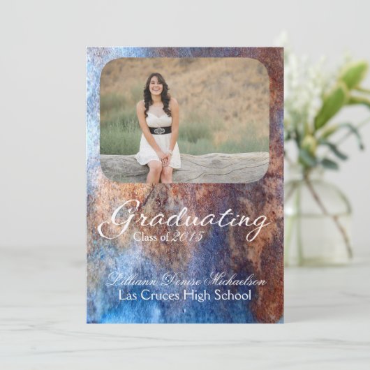 5 x 7 bekendmaking van Rusted Metal Old Steel Gru  Aankondiging (Staand voorkant)