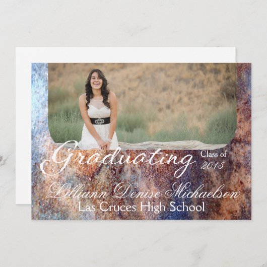 5 x 7 bekendmaking van Rusted Metal Old Steel Gru  Aankondiging (Voorkant / Achterkant)