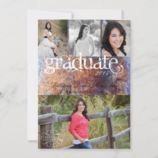 5 x 7 bekendmaking van Rusted Metal Old Steel Gru  Aankondiging (Voorkant)