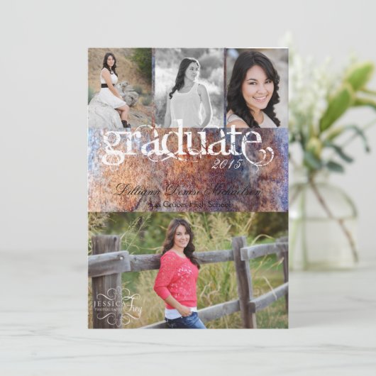 5 x 7 bekendmaking van Rusted Metal Old Steel Gru Aankondiging (Staand voorkant)