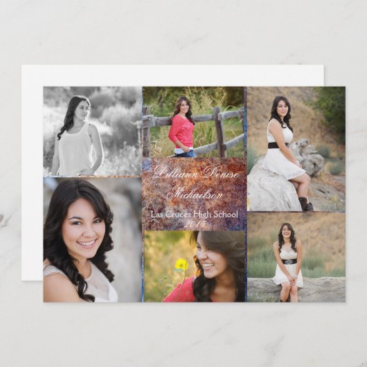 5 x 7 bekendmaking van Rusted Metal Old Steel Gru  Aankondiging (Voorkant / Achterkant)