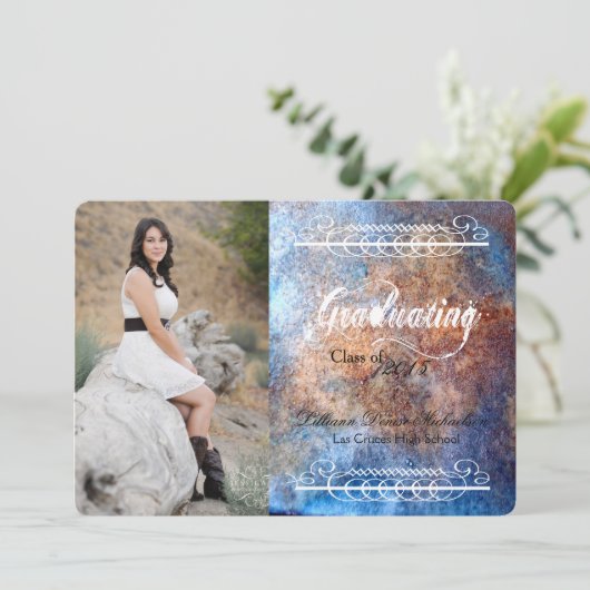 5 x 7 bekendmaking van Rusted Metal Old Steel Gru  Aankondiging (Staand voorkant)