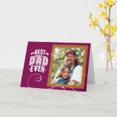 5" x 7" 'Beste vader ooit' Custom Vaderdag Kaarten (Gele Bloem)
