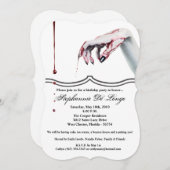 5 x 7 Birthday Uitnodigingszombie bloeddrip vampie Kaart (Voorkant / Achterkant)