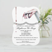 5 x 7 Birthday Uitnodigingszombie bloeddrip vampie Kaart (Staand voorkant)