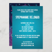 5 x 7 Blauwgroen DJ Spin Platenspeler 16 Aannodigi Kaart (Voorkant / Achterkant)