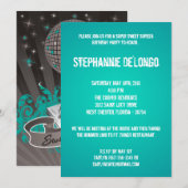 5 x 7 Blauwgroen DJ Spin Platenspeler 16 Aannodigi Kaart (Voorkant / Achterkant)