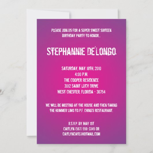 5 x 7 Blauwgroen DJ Spin Platenspeler 16 Aannodigi Kaart (Voorkant)