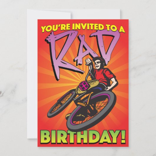 5 X 7 BMX Birthday Uitnodiging (Voorkant)