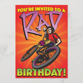 5 X 7 BMX Birthday Uitnodiging