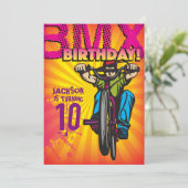 5 X 7 BMX Birthday Uitnodiging (Staand voorkant)
