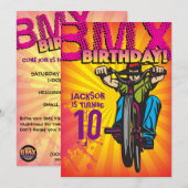 5 X 7 BMX Birthday Uitnodiging (Voorkant / Achterkant)