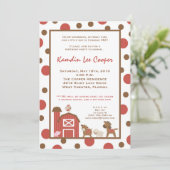 5 x 7 Boerderij Red Barn Koe Birthday Party Invita Kaart (Staand voorkant)