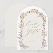 5 x 7 boogvormige Kaarten & Gifts bloemenbord vrij (Voorkant / Achterkant)