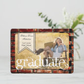 5 x 7 Brick Wall Grunge Building Hogere aankondigi Aankondiging (Staand voorkant)