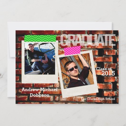 5 x 7 Brick Wall Grunge Building Hogere aankondigi Aankondiging (Voorkant)