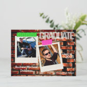 5 x 7 Brick Wall Grunge Building Hogere aankondigi Aankondiging (Staand voorkant)