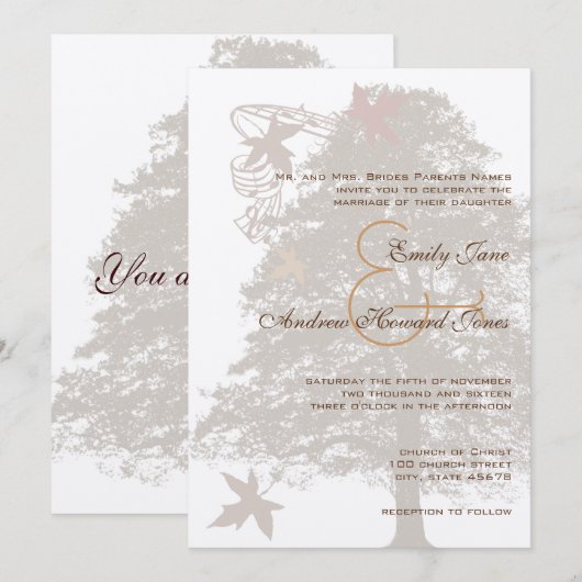 5 x 7 bruine eik - Weddenschap Kaart (Voorkant / Achterkant)