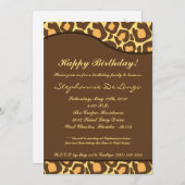 5 x 7 bruine luipaard afdruk Birthday party nodigi Kaart (Voorkant / Achterkant)