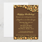 5 x 7 bruine luipaard afdruk Birthday party nodigi Kaart (Voorkant / Achterkant)