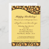 5 x 7 bruine luipaard afdruk Birthday party nodigi Kaart (Voorkant / Achterkant)