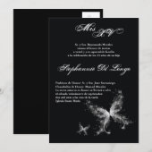 5 x 7 Butterfly Quinceanera Birthday Uitnodiging (Voorkant / Achterkant)